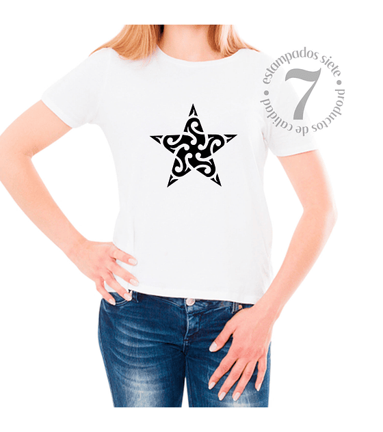 Polera Manga Corta Estrella Tribal