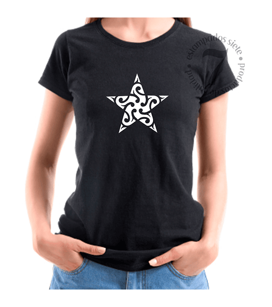 Polera Manga Corta Estrella Tribal