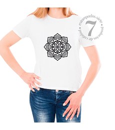 Polera Manga Corta Flor De Mandala