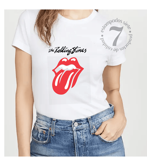 Polera Manga Corta Dama Tha Rolling Stones