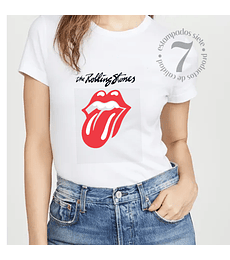 Polera Manga Corta Dama The Rolling Stones