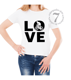 Polera Manga Corta  Love Bici