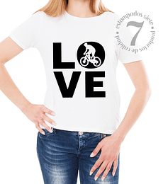 Polera Manga Corta  Love Bici