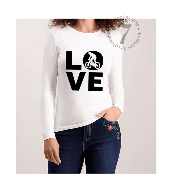 Polera Manga Larga Love Bici