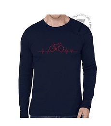 Polera Manga Larga Bicicleta Linea Cardiaca