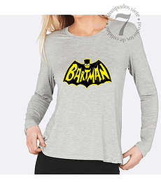 Polera Manga Larga Dama Bartman Parodia