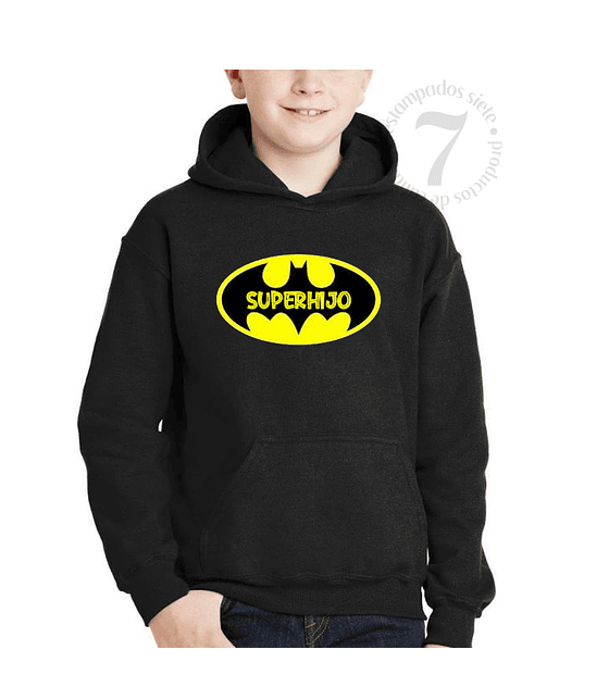 Poleron Canguro Batman Superhijo/a Niñas/Niños/Jovenes
