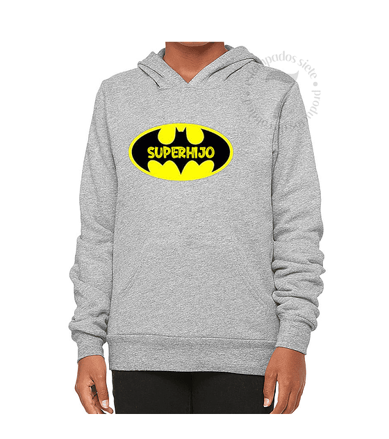  Poleron Canguro Batman Superhijo/a Niñas/Niños/Jovenes