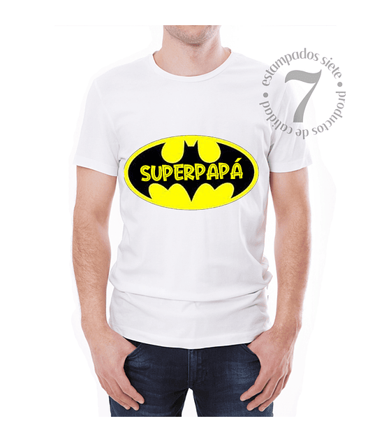 Polera Manga Corta Batman Superpapá