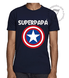 Polera Manga Corta Capitan America Superpapá