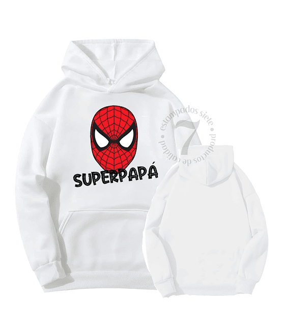 Poleron Canguro Spiderman Superpapá