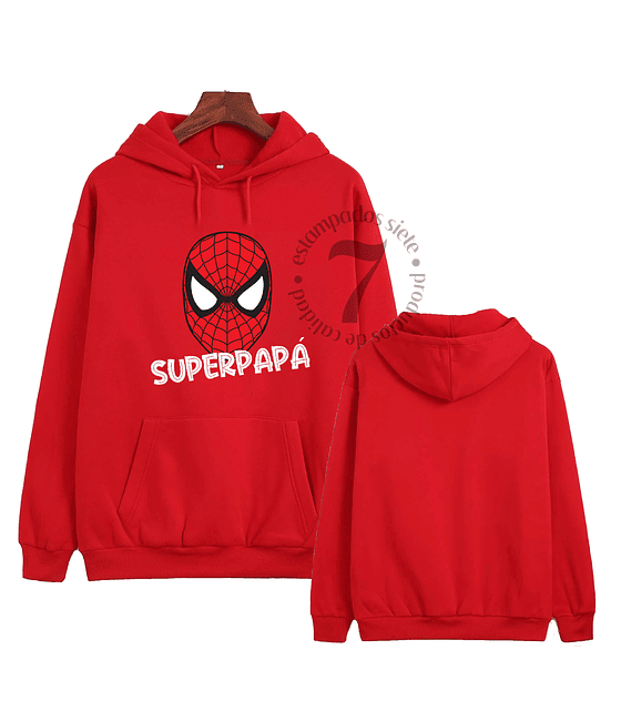 Poleron Canguro Spiderman Superpapá