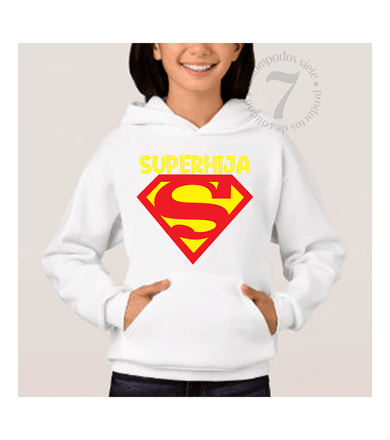  Poleron Canguro Superman Superhijo/a Niñas/Niños/Jovenes