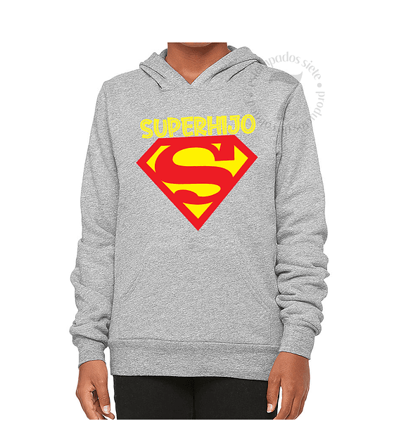  Poleron Canguro Superman Superhijo/a Niñas/Niños/Jovenes