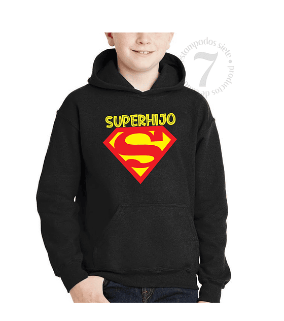  Poleron Canguro Superman Superhijo/a Niñas/Niños/Jovenes