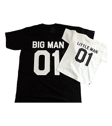 2 Poleras Manga Corta Padre-papa Hijo Regalo Dia Del Padre