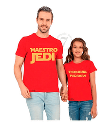 2 Poleras Manga Corta Maesto jedi Regalo Ideal Padre/hijo Papá