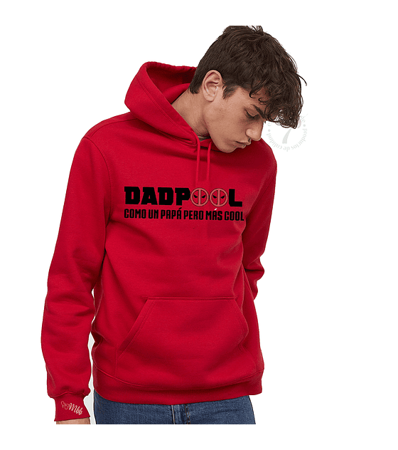 Poleron Canguro Hombre/ Día Del Padre "Dadpool" Regalo  