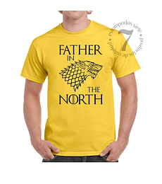 Polera Manga Corta 100% Algodón Hombre/  Día Del Padre GOT "Father in the North" Regalo