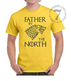 Polera Manga Corta 100% Algodón Hombre/  Día Del Padre GOT "Father in the North" Regalo