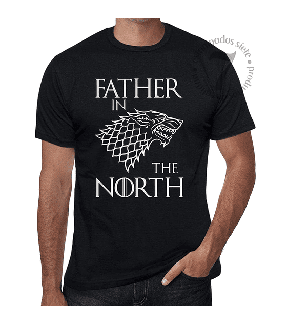 Polera Manga Corta 100% Algodón Hombre/  Día Del Padre GOT "Father in the North" Regalo