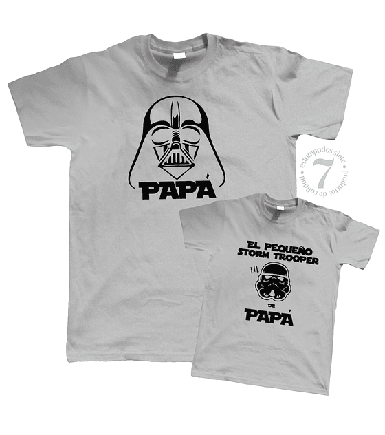 2 Poleras Manga Corta 100% Pequeño Strorm y Strorm- Regalo Ideal Padre/hijo / COMBO "PSTRORM Y STRORM"- Día del padre- regalo