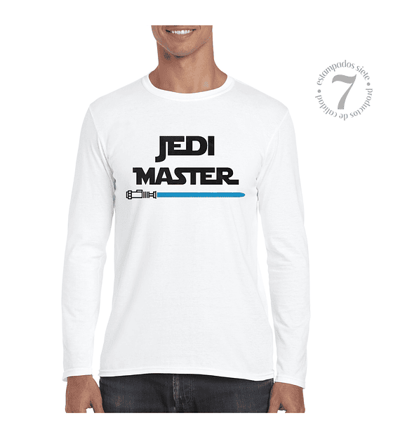 Polera Manga Larga De Hombre- Día del Padre - JEDI MASTER / ¡Regalo para papa!