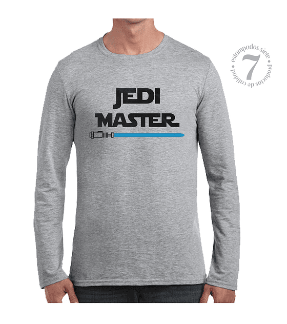 Polera Manga Larga De Hombre- Día del Padre - JEDI MASTER / ¡Regalo para papa!