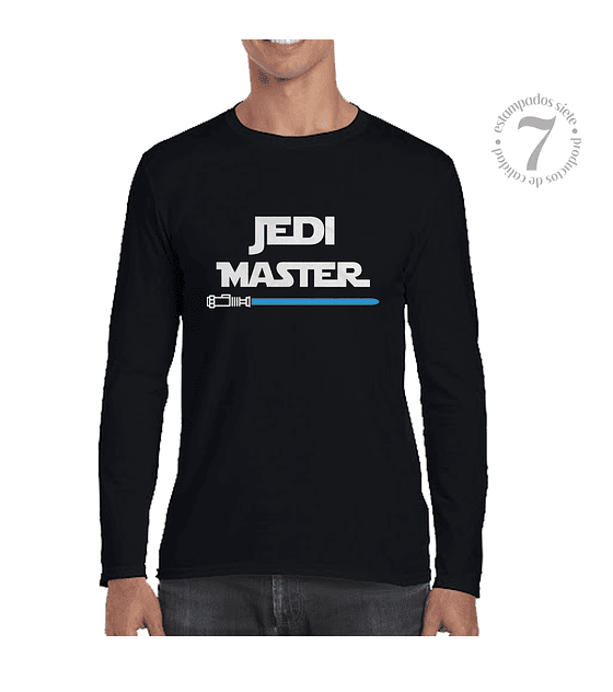 Polera Manga Larga De Hombre- Día del Padre - JEDI MASTER / ¡Regalo para papa!