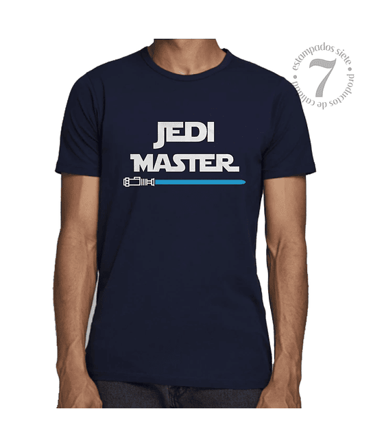 Polera Manga Corta 100% Algodón Hombre/  Día Del Padre "JEDI MASTER" Regalo 