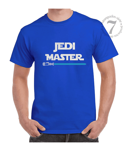 Polera Manga Corta 100% Algodón Hombre/  Día Del Padre "JEDI MASTER" Regalo 