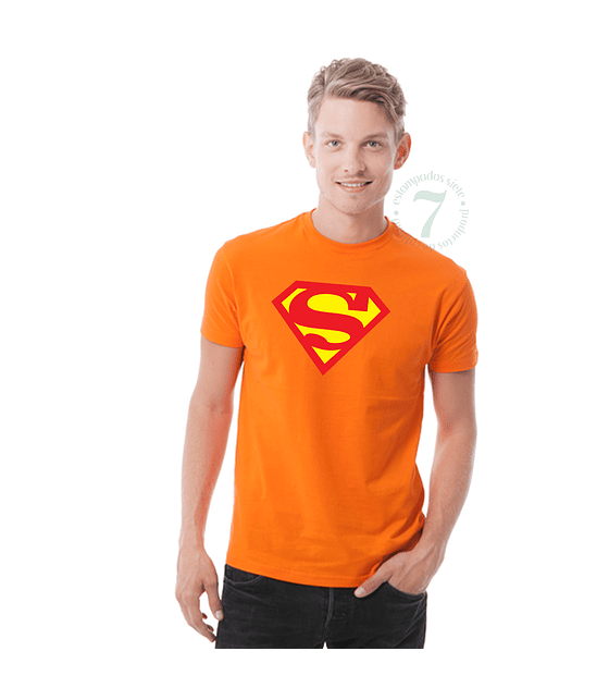 Polera Manga Corta Caballero Superman Tradicional