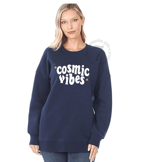 Poleron cuello polo Cosmic Vibes "Vibraciones Cosmicas"-D-4