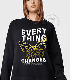 Poleron cuello polo EVERY THING CHANGES "Todo cambia" D26
