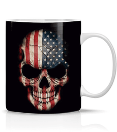 Taza/Tazon/Mug Bandera De Estados Unidos Calavera 5