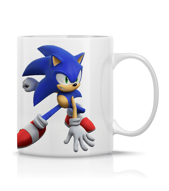 Taza/Tazon/Mug Sonic Erizo Azul Veloz Videojuego/película 90