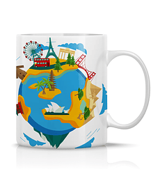 Taza/Tazon/Mug Recorrido Del Mundo, Viajes Turista 98