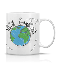 Taza/Tazon/Mug Vuelta Al Mundo/ Viajes/ Turista 137