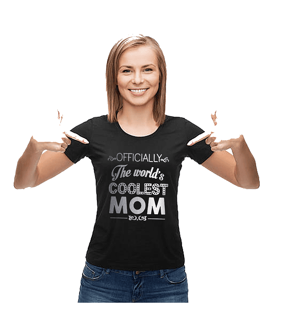 Poleras Manga Corta oficialmente La Mejor Mama Mundial Madre Regalo