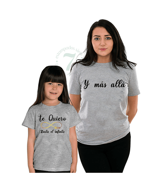 Par De Poleras Manga Corta Mama Al Infinito  Mas Alla Regalo