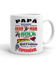Taza/Tazon/Mug Papá personalidad de superhéroe 2