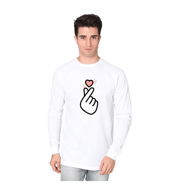 Polera manga larga para hombre Amor Coreano