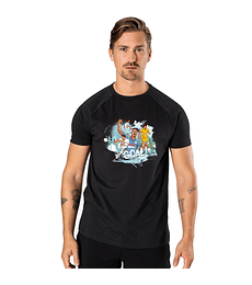 Polera Manga Corta Para Hombre Gol Futbol Colorido