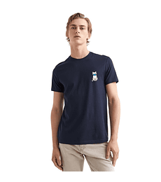 Polera Manga Corta Niños/Jóvenes/Adultos Insignia de gatito con tapabocas 