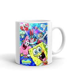 Taza/Tazon/Mug Bob Esponja y sus amigos Full Color 