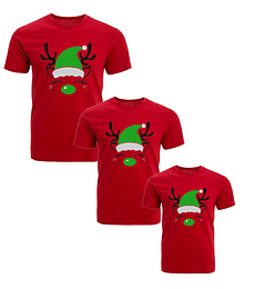 POLERAS MANGA CORTA UNISEX PACK FAMILIAR NAVIDAD 8