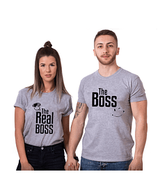 Par De Poleras Pololos/novios/enamorados The Boss y The Real Boss