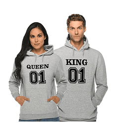 Par de polerones canguro pololos/novios/enamorados King & Queen Sports 01