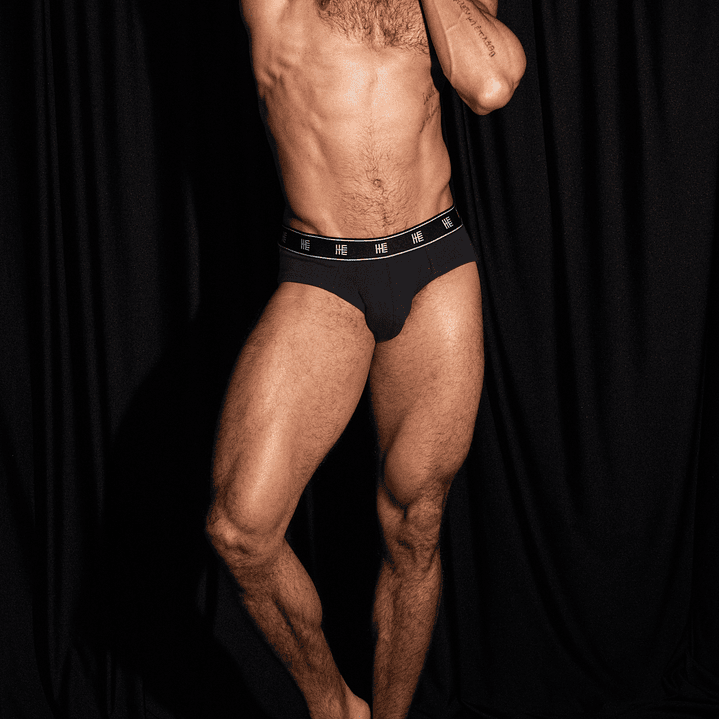 Brief Delfos Algodón - Negro 4