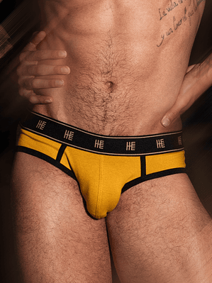 Brief Delfos Algodón - Mostaza